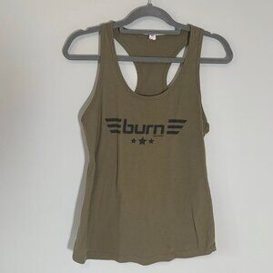 Burn Bootcamp‎ cotton blend racerback army vibe workout tank top